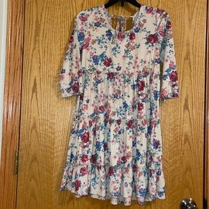 A dress with flowers.